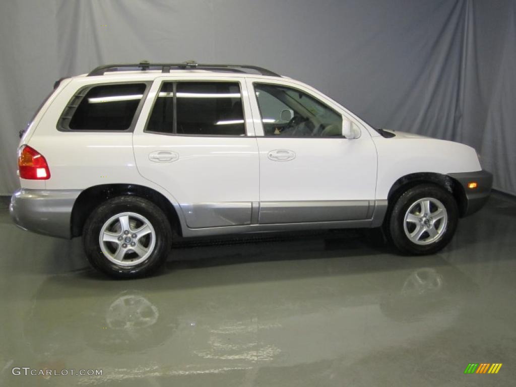 2004 Santa Fe GLS 4WD - Nordic White / Beige photo #4