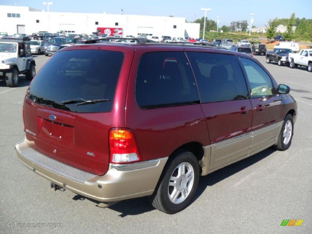 2001 Windstar SEL - Cabernet Red Metallic / Medium Parchment photo #4