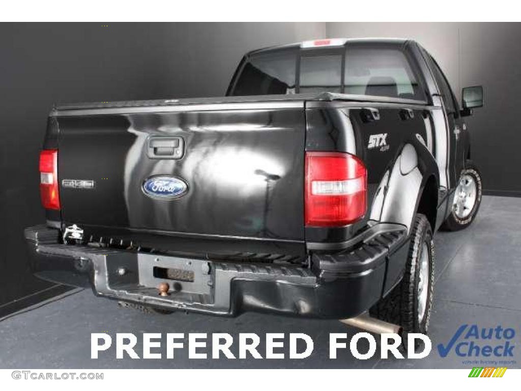 2006 F150 STX Regular Cab 4x4 - Black / Medium/Dark Flint photo #2