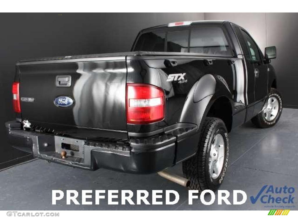 2006 F150 STX Regular Cab 4x4 - Black / Medium/Dark Flint photo #22
