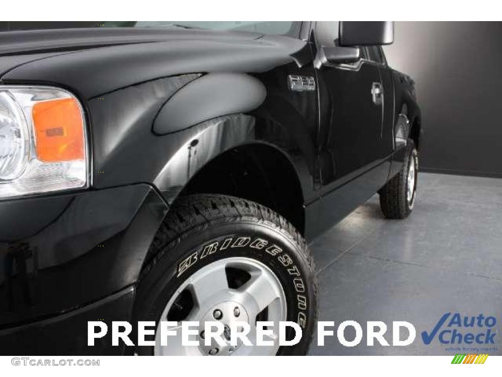 2006 F150 STX Regular Cab 4x4 - Black / Medium/Dark Flint photo #23