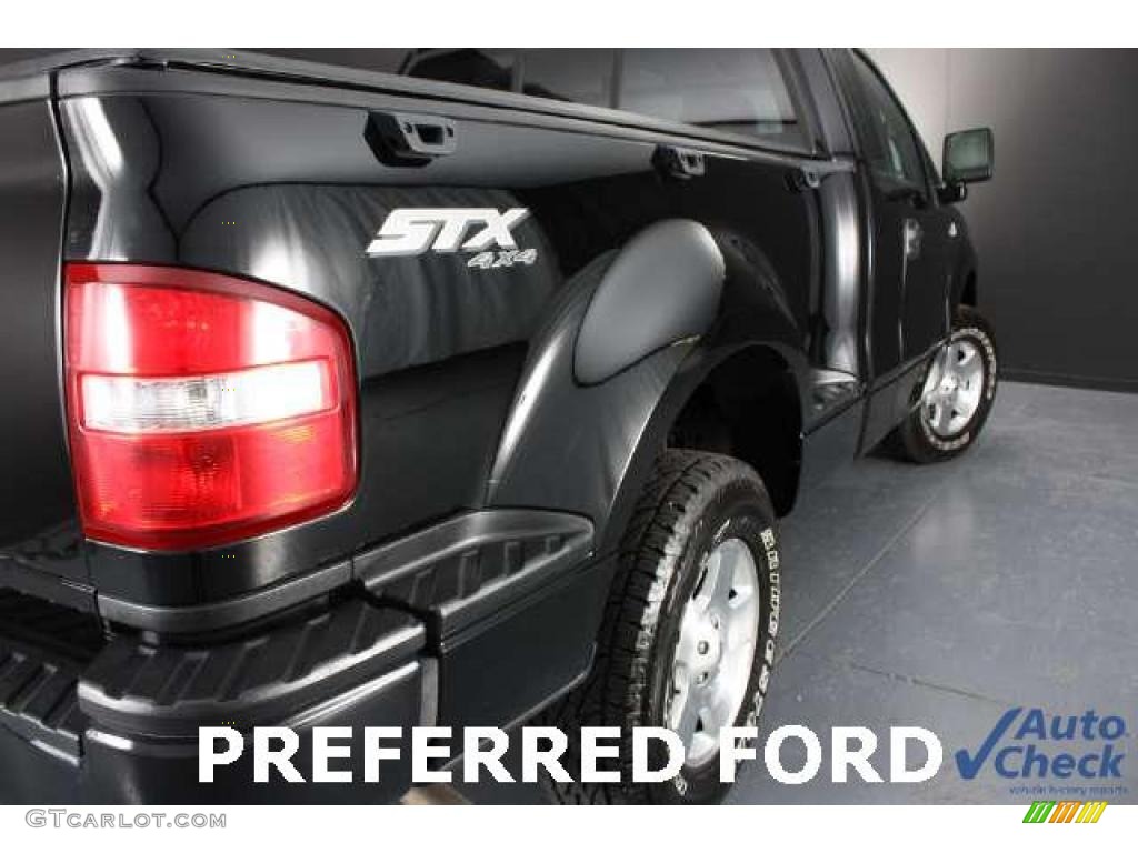 2006 F150 STX Regular Cab 4x4 - Black / Medium/Dark Flint photo #24