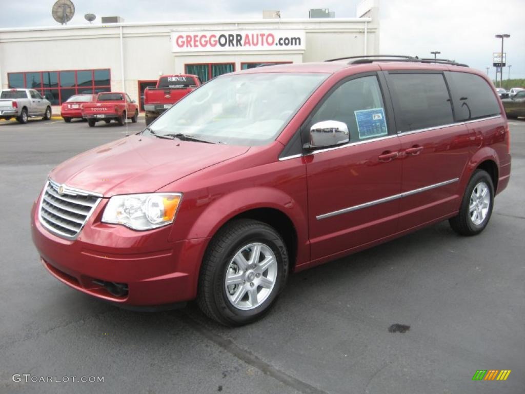 2010 Town & Country Touring - Deep Cherry Red Crystal Pearl / Medium Slate Gray/Light Shale photo #1