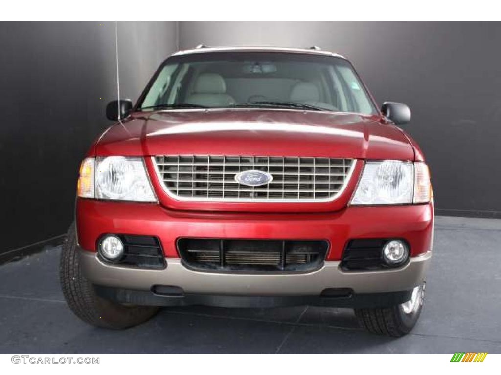 2003 Explorer Eddie Bauer 4x4 - Redfire Metallic / Medium Parchment Beige photo #3