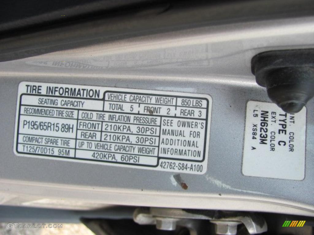 1999 Accord LX Sedan - Satin Silver Metallic / Gray photo #18