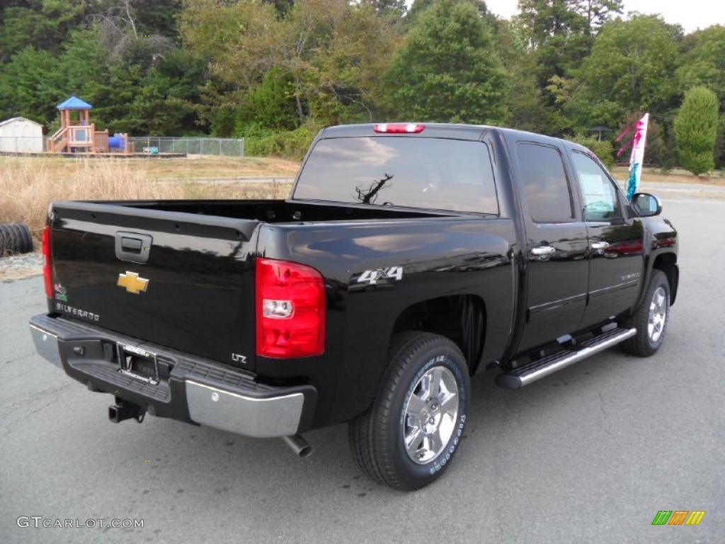 2011 Silverado 1500 LTZ Crew Cab 4x4 - Black / Dark Cashmere/Light Cashmere photo #4