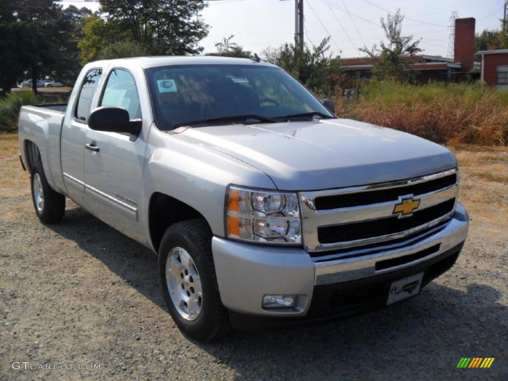 2011 Silverado 1500 LT Extended Cab - Sheer Silver Metallic / Ebony photo #5