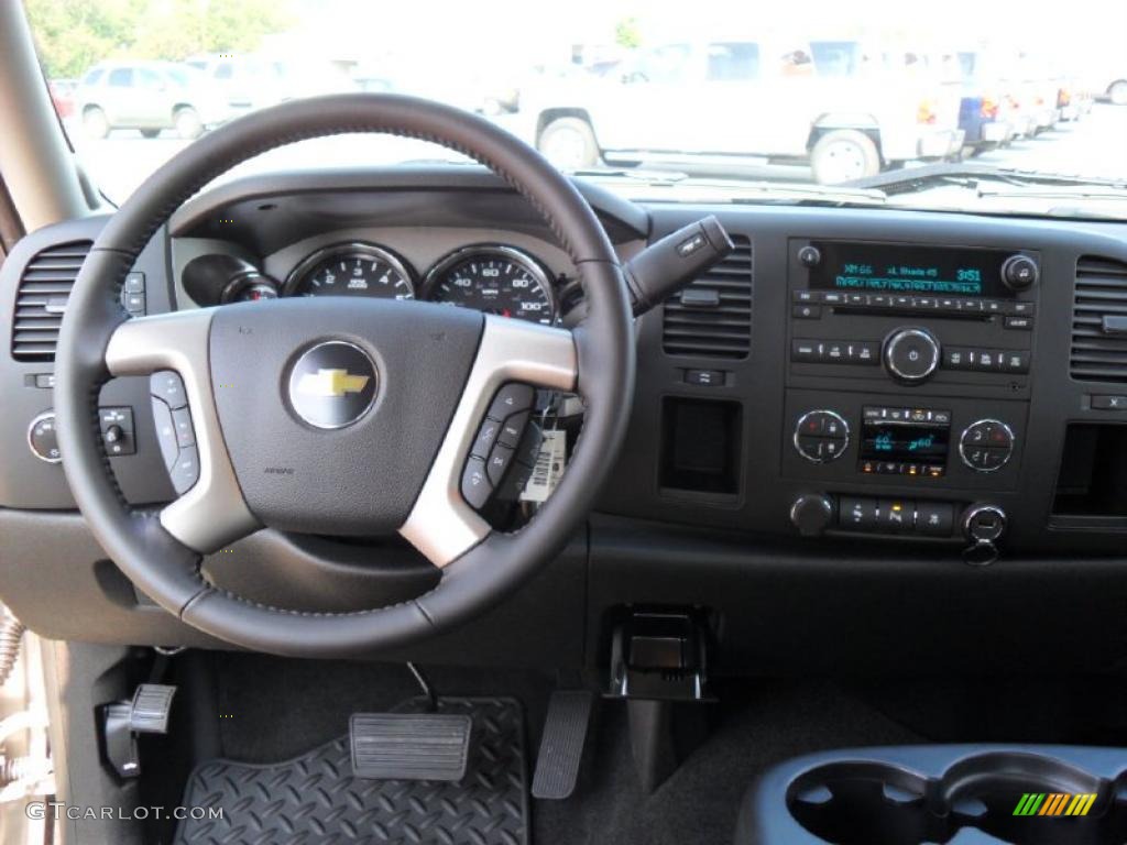 2011 Silverado 1500 LT Extended Cab - Sheer Silver Metallic / Ebony photo #15