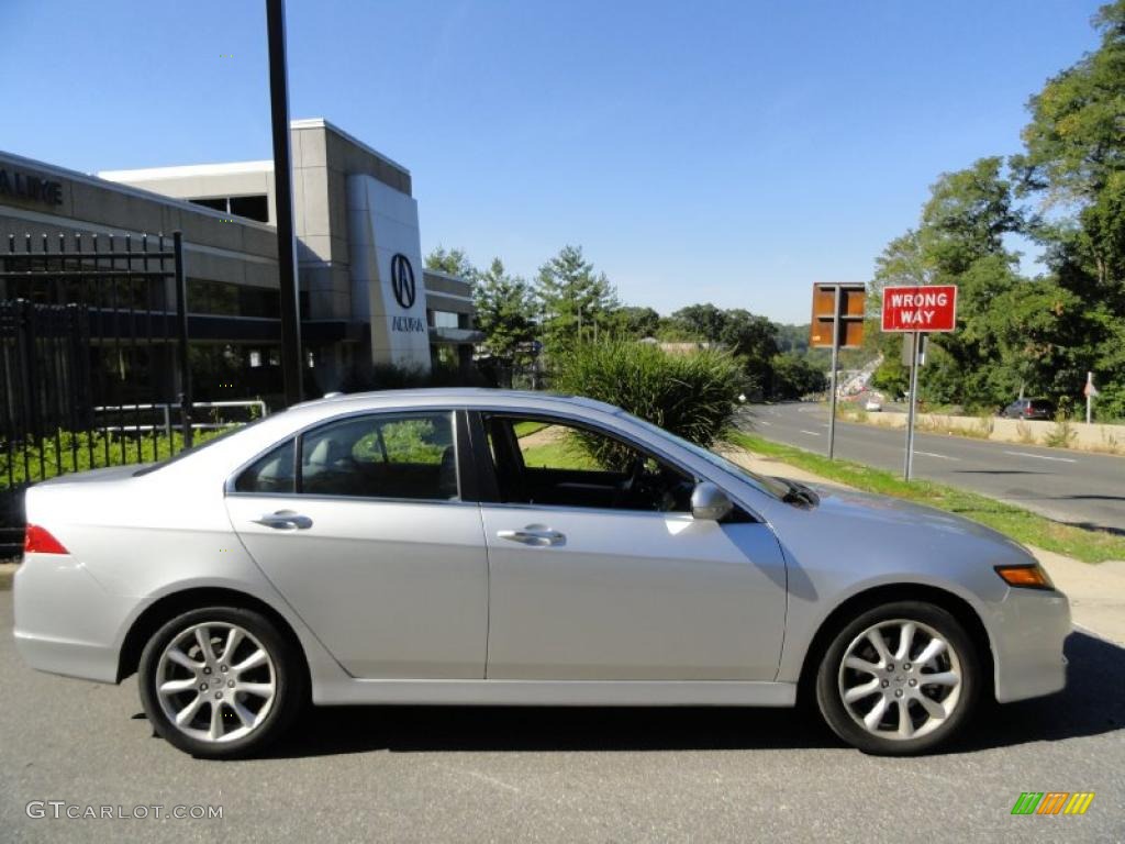 2008 TSX Sedan - Alabaster Silver Metallic / Quartz Gray photo #3