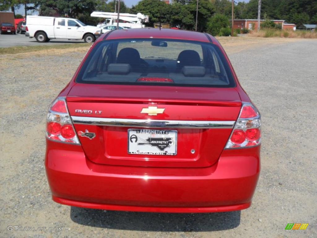 2010 Aveo LT Sedan - Sport Red / Charcoal photo #3