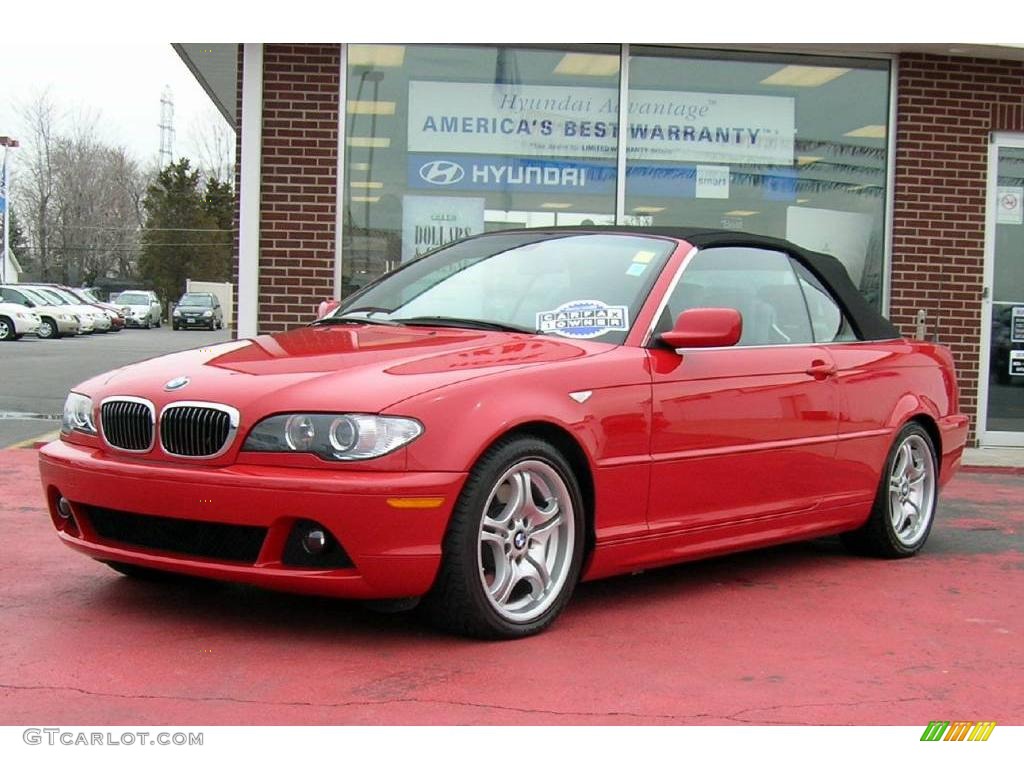 2005 3 Series 330i Convertible - Electric Red / Grey photo #1