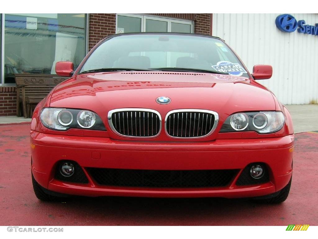 2005 3 Series 330i Convertible - Electric Red / Grey photo #8