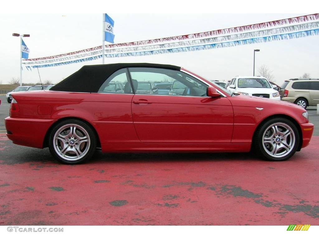 2005 3 Series 330i Convertible - Electric Red / Grey photo #9