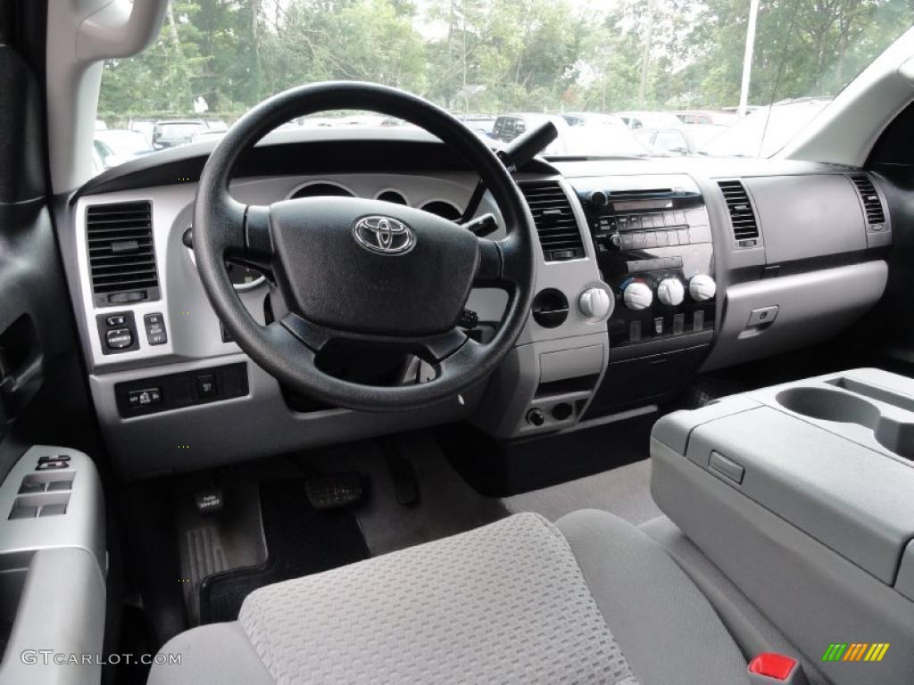 2008 Tundra Double Cab - Timberland Green Mica / Graphite Gray photo #9