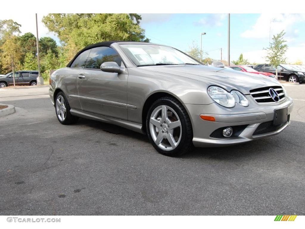 2007 CLK 550 Cabriolet - Pewter Metallic / Stone photo #1