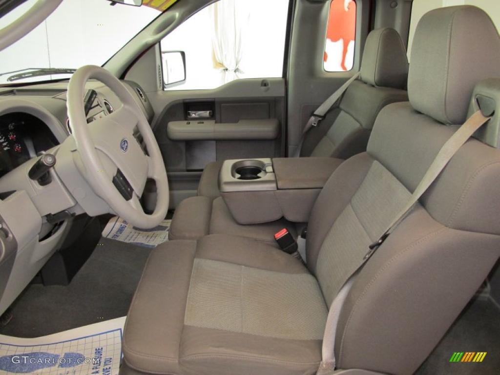 2005 F150 XLT Regular Cab 4x4 - Bright Red / Medium Flint Grey photo #13