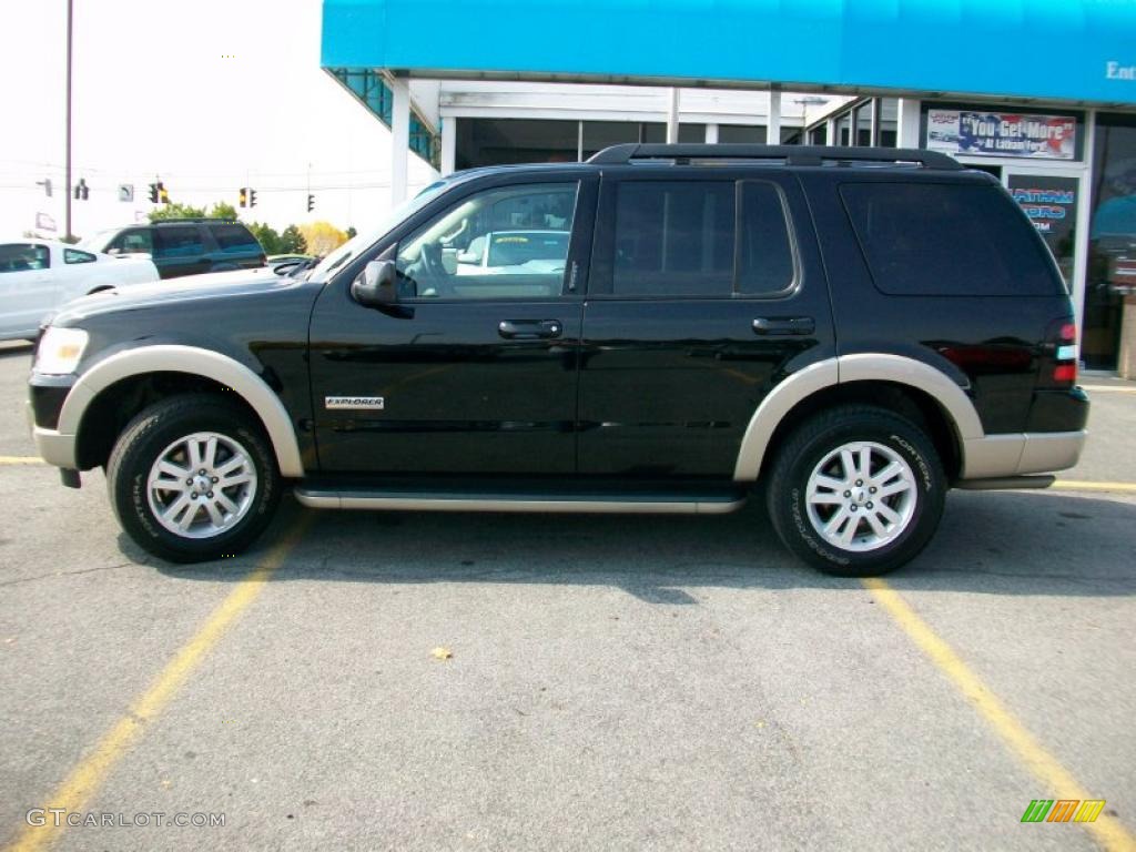 2008 Explorer Eddie Bauer 4x4 - Black / Black/Camel photo #2