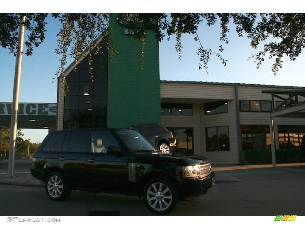 2008 Range Rover V8 Supercharged - Java Black Pearlescent / Jet Black photo #1