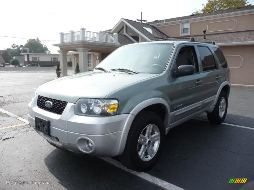 2006 Escape Hybrid 4WD - Titanium Green Metallic / Medium/Dark Flint photo #1