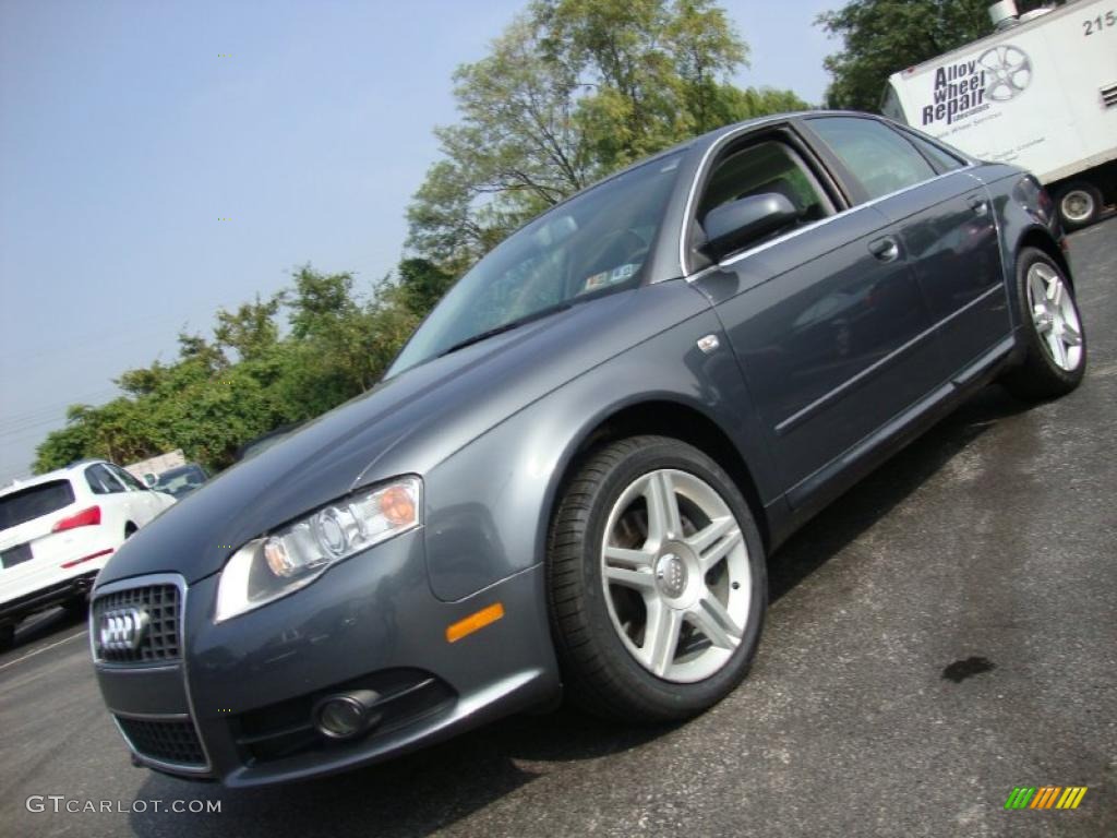 2008 A4 2.0T quattro Sedan - Dolphin Grey Metallic / Black photo #1