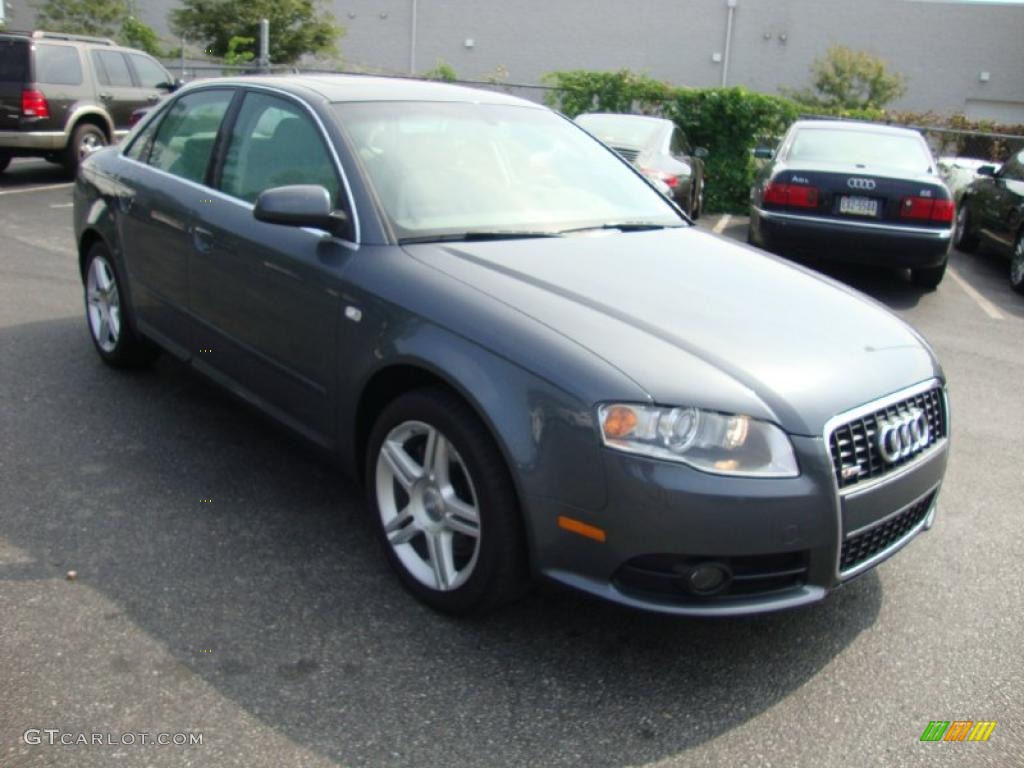 2008 A4 2.0T quattro Sedan - Dolphin Grey Metallic / Black photo #4