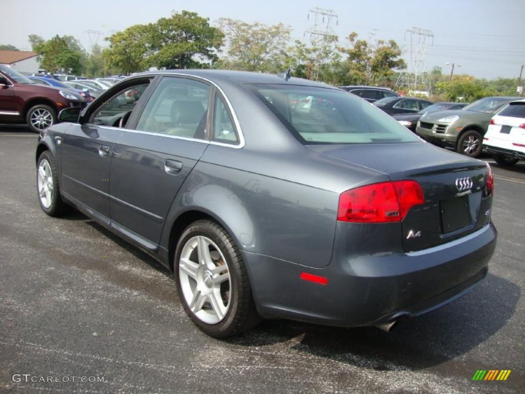 2008 A4 2.0T quattro Sedan - Dolphin Grey Metallic / Black photo #10