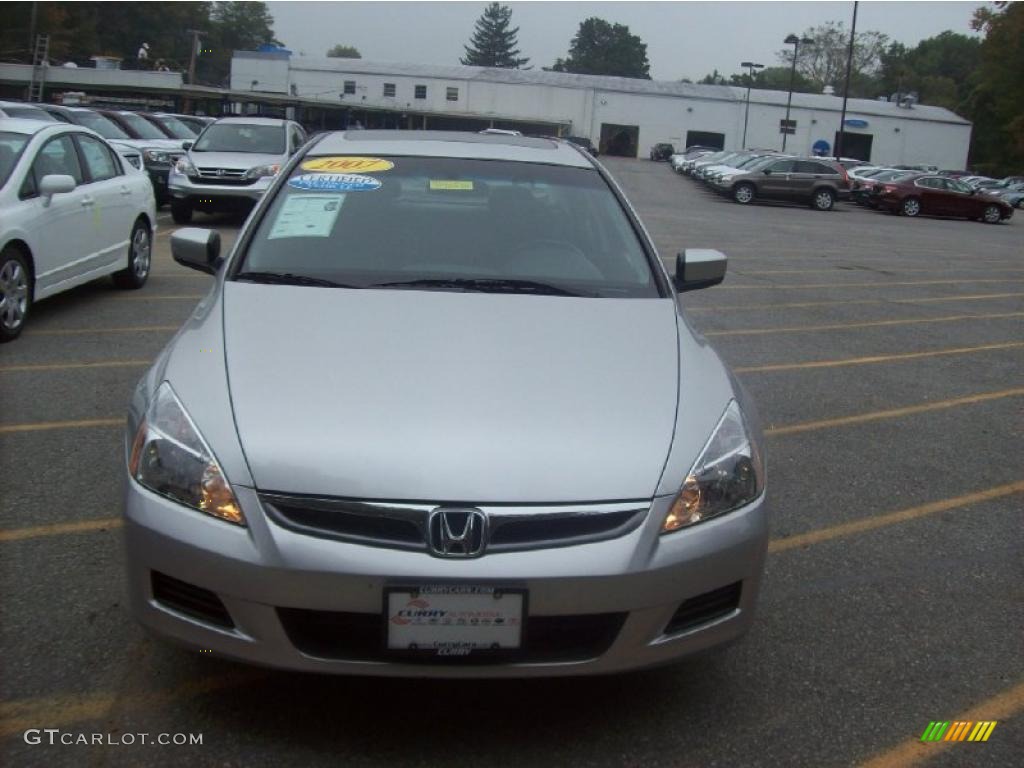 2007 Accord EX-L Sedan - Alabaster Silver Metallic / Black photo #3