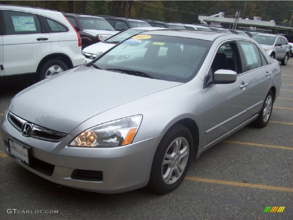 2007 Accord EX-L Sedan - Alabaster Silver Metallic / Black photo #20