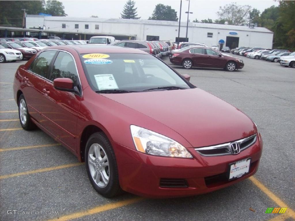2007 Accord EX Sedan - Moroccan Red Pearl / Gray photo #1