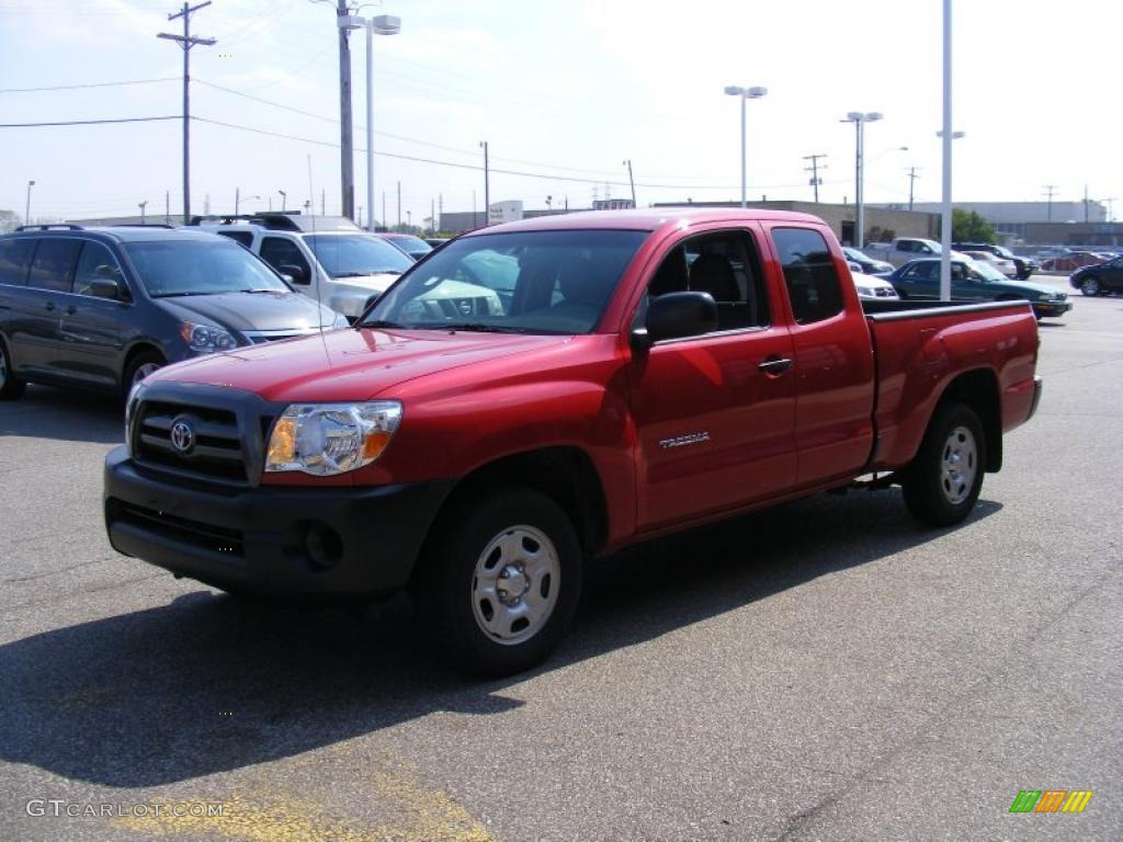 2009 Tacoma Access Cab - Barcelona Red Metallic / Graphite Gray photo #7