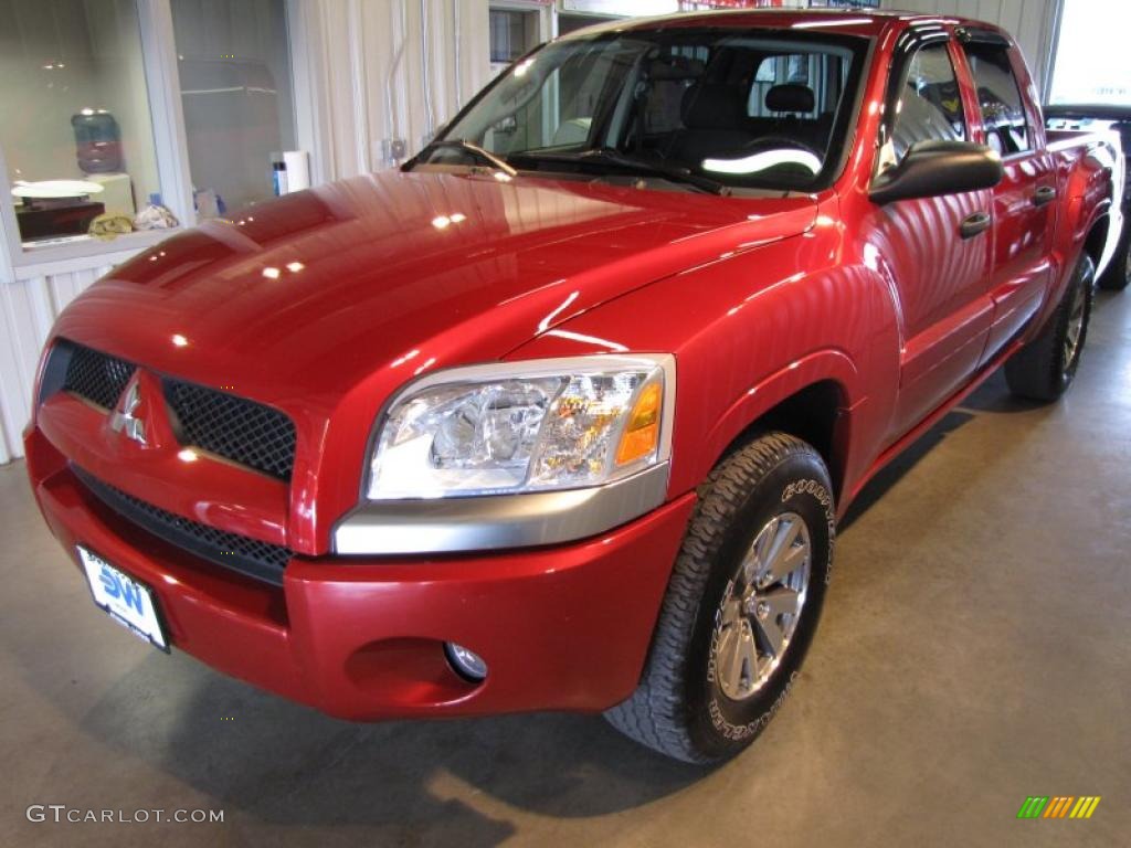 2008 Raider LS Double Cab 4WD - Lava Red Pearl / Slate photo #2