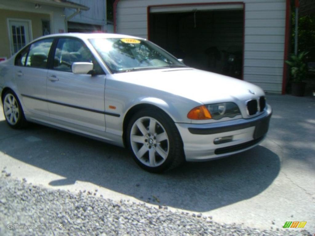 2001 3 Series 325i Sedan - Titanium Silver Metallic / Grey photo #2
