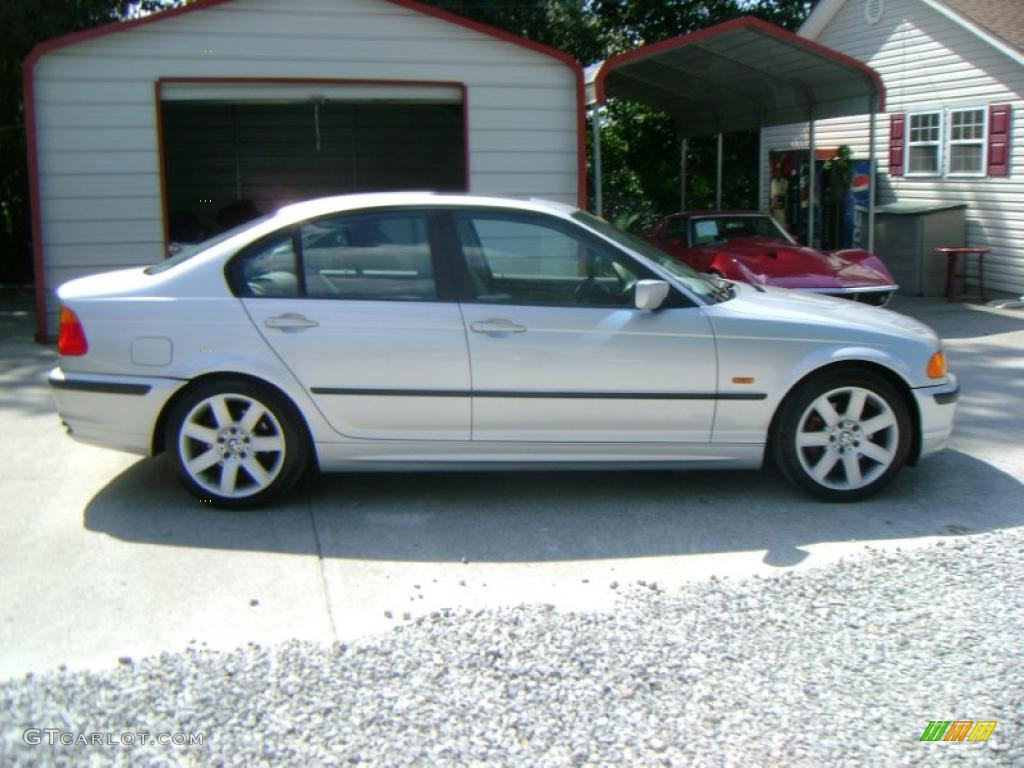 2001 3 Series 325i Sedan - Titanium Silver Metallic / Grey photo #4