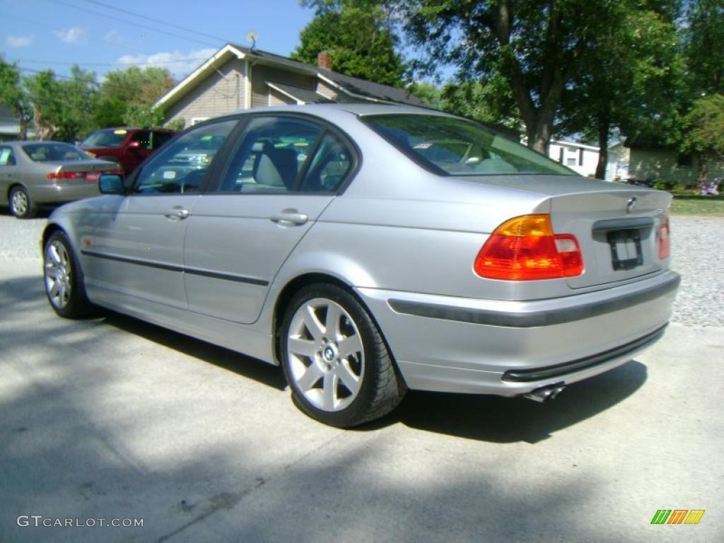 2001 3 Series 325i Sedan - Titanium Silver Metallic / Grey photo #7