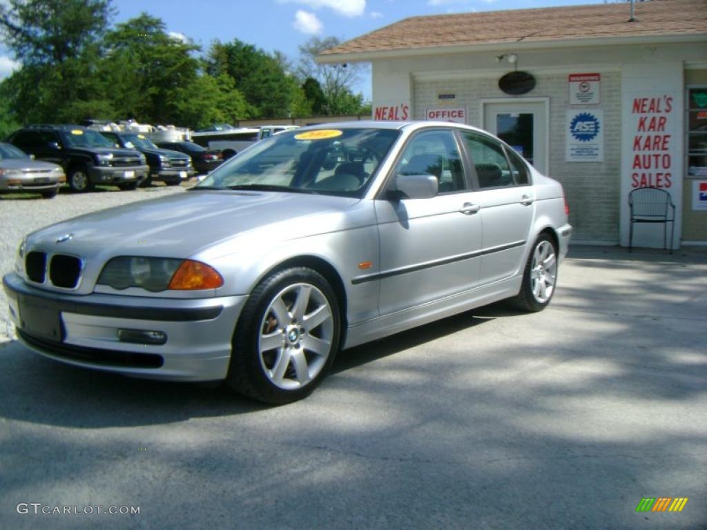 2001 3 Series 325i Sedan - Titanium Silver Metallic / Grey photo #9