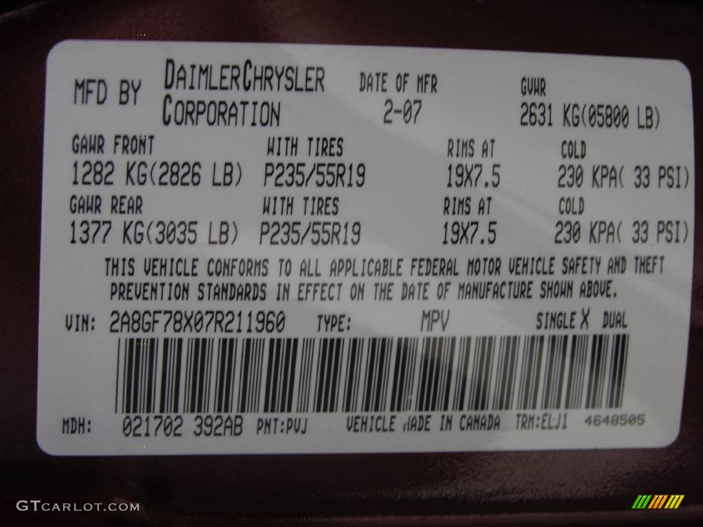 2007 Pacifica Limited AWD - Cognac Crystal Pearl / Dark Khaki/Light Graystone photo #30