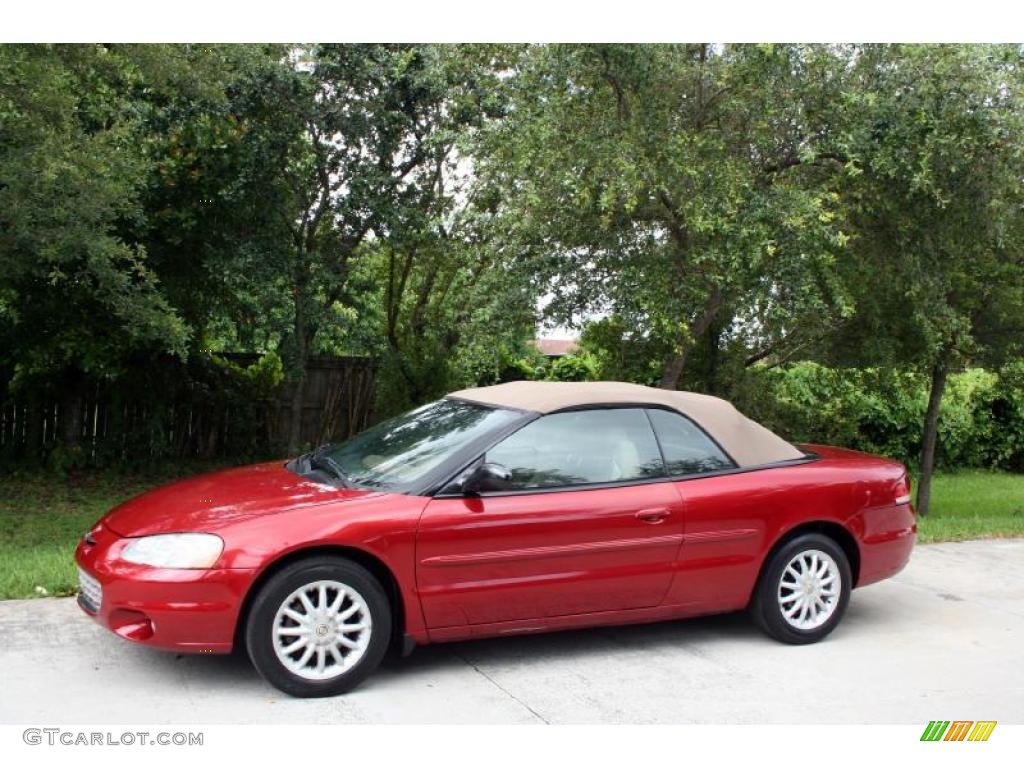 2003 Sebring LXi Convertible - Inferno Red Tinted Pearl / Taupe photo #2