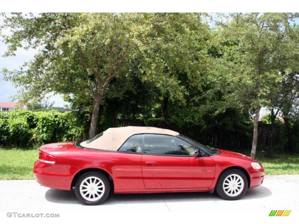 2003 Sebring LXi Convertible - Inferno Red Tinted Pearl / Taupe photo #11