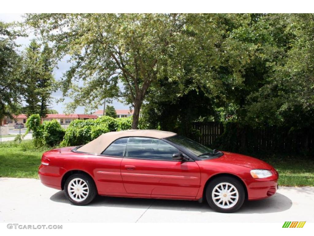 2003 Sebring LXi Convertible - Inferno Red Tinted Pearl / Taupe photo #12