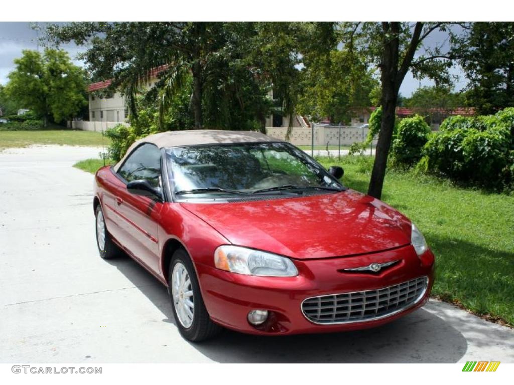 2003 Sebring LXi Convertible - Inferno Red Tinted Pearl / Taupe photo #15