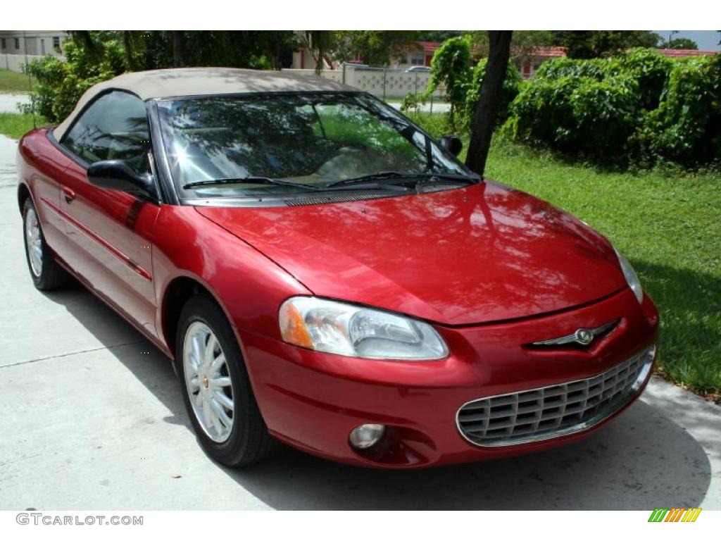 2003 Sebring LXi Convertible - Inferno Red Tinted Pearl / Taupe photo #17