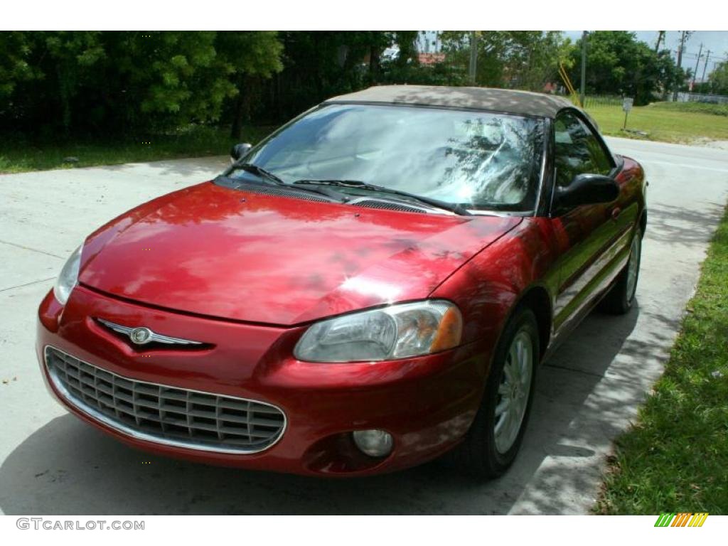 2003 Sebring LXi Convertible - Inferno Red Tinted Pearl / Taupe photo #18