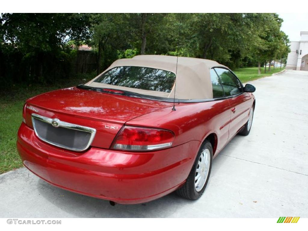 2003 Sebring LXi Convertible - Inferno Red Tinted Pearl / Taupe photo #20