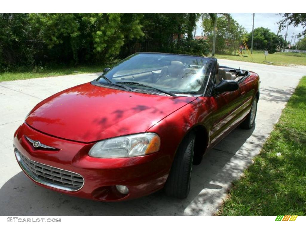 2003 Sebring LXi Convertible - Inferno Red Tinted Pearl / Taupe photo #24
