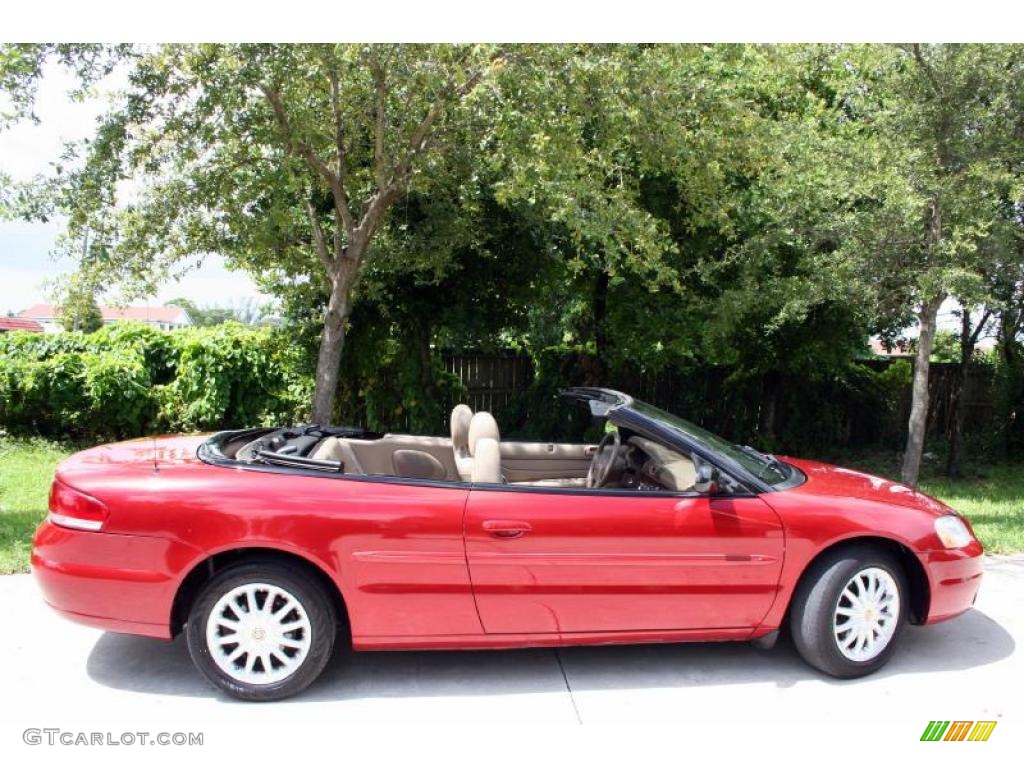 2003 Sebring LXi Convertible - Inferno Red Tinted Pearl / Taupe photo #27