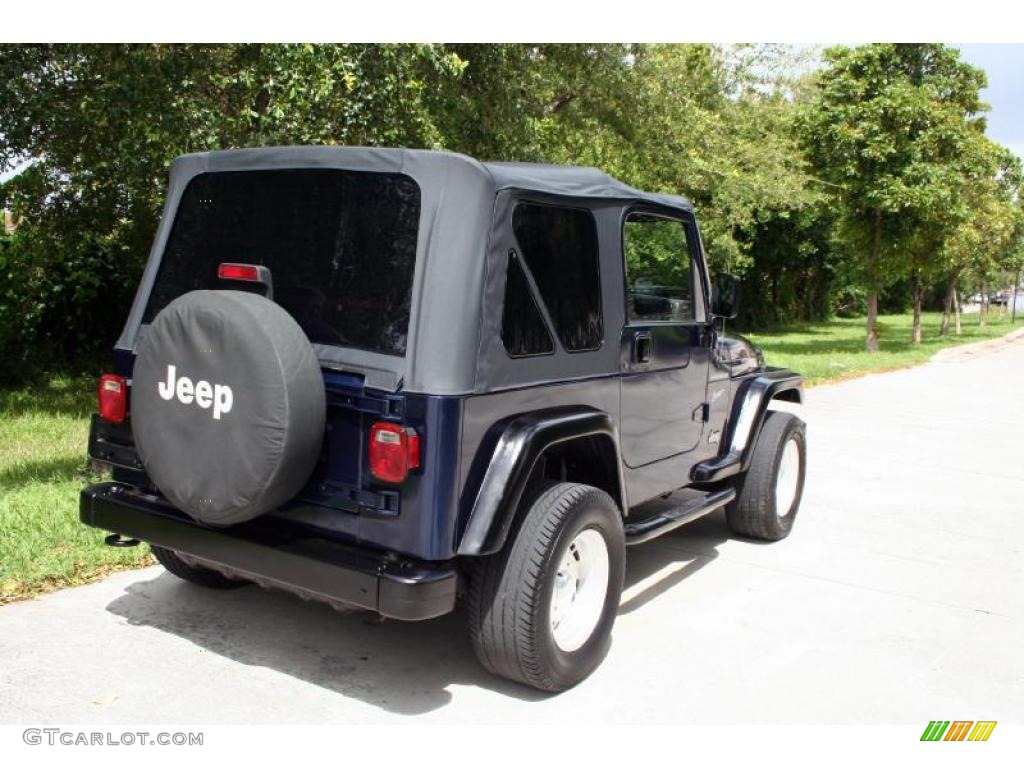 2002 Wrangler Sport 4x4 - Patriot Blue Pearl / Agate Black photo #9