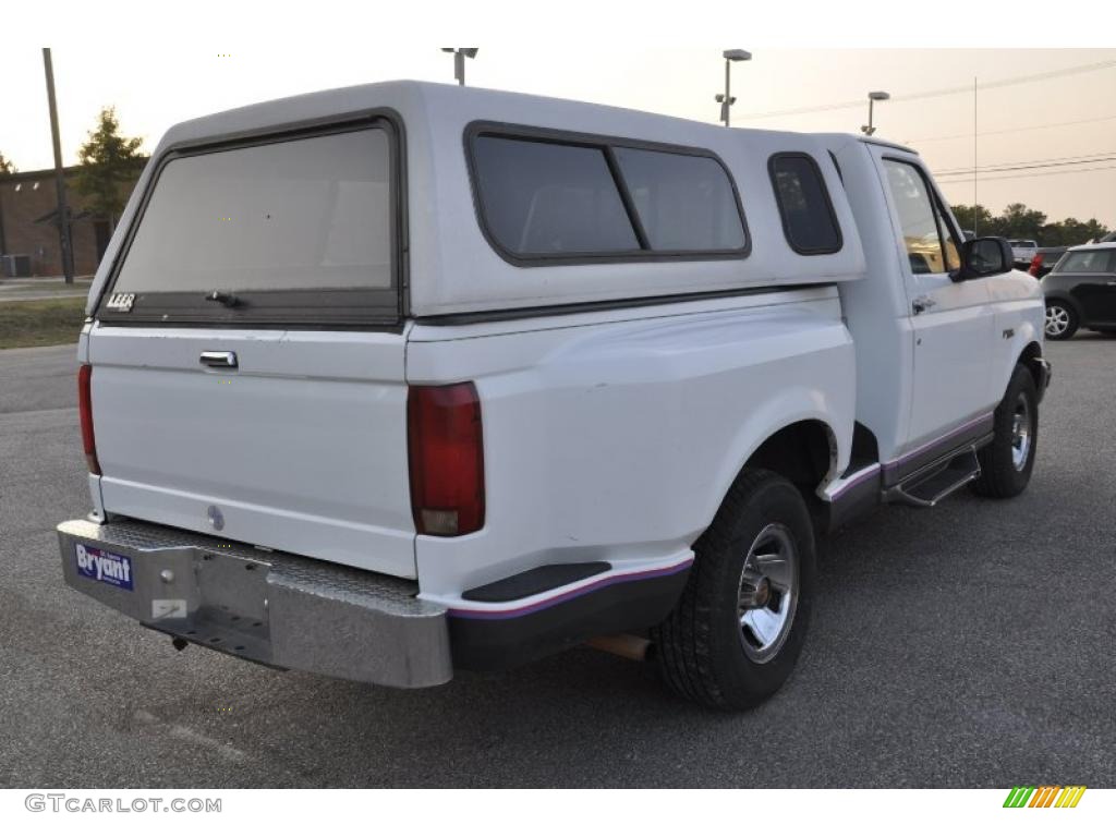 1992 F150 XLT Regular Cab - Oxford White / Grey photo #5