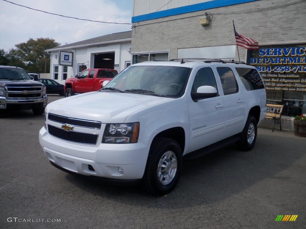 2011 Suburban 2500 LT 4x4 - Summit White / Light Cashmere/Dark Cashmere photo #4