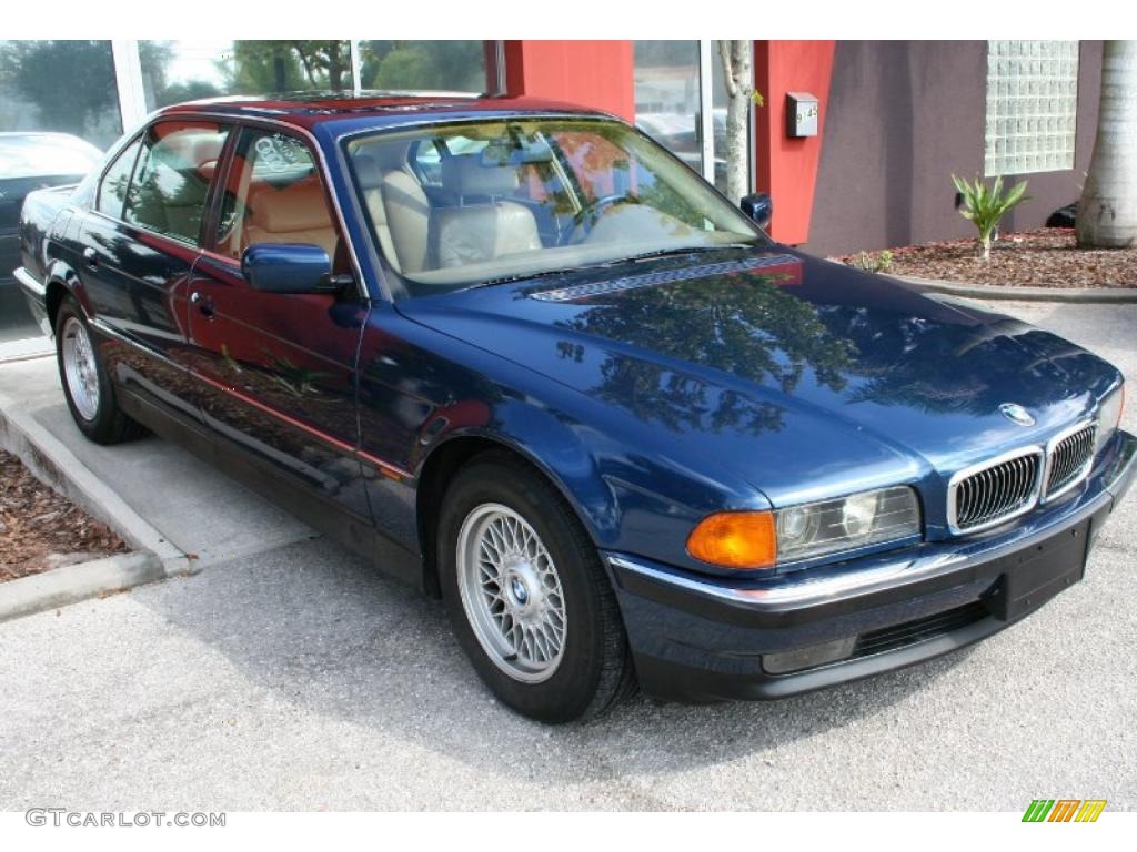 1998 7 Series 740iL Sedan - Biarritzblau Metallic / Sand photo #1