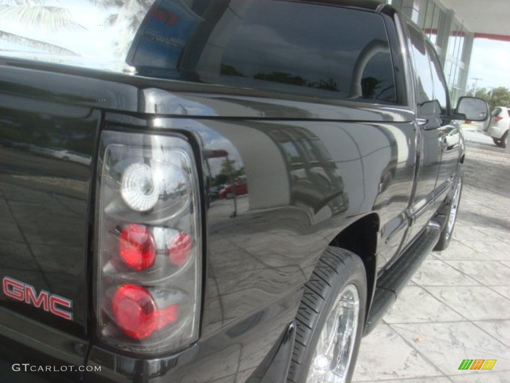 2001 Sierra 1500 C3 Extended Cab 4WD - Onyx Black / Gray Two Tone photo #11